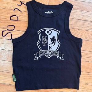 Beetlejuice Beetlejuice Northanger Preparatory School Ribbed Tank Top Black M